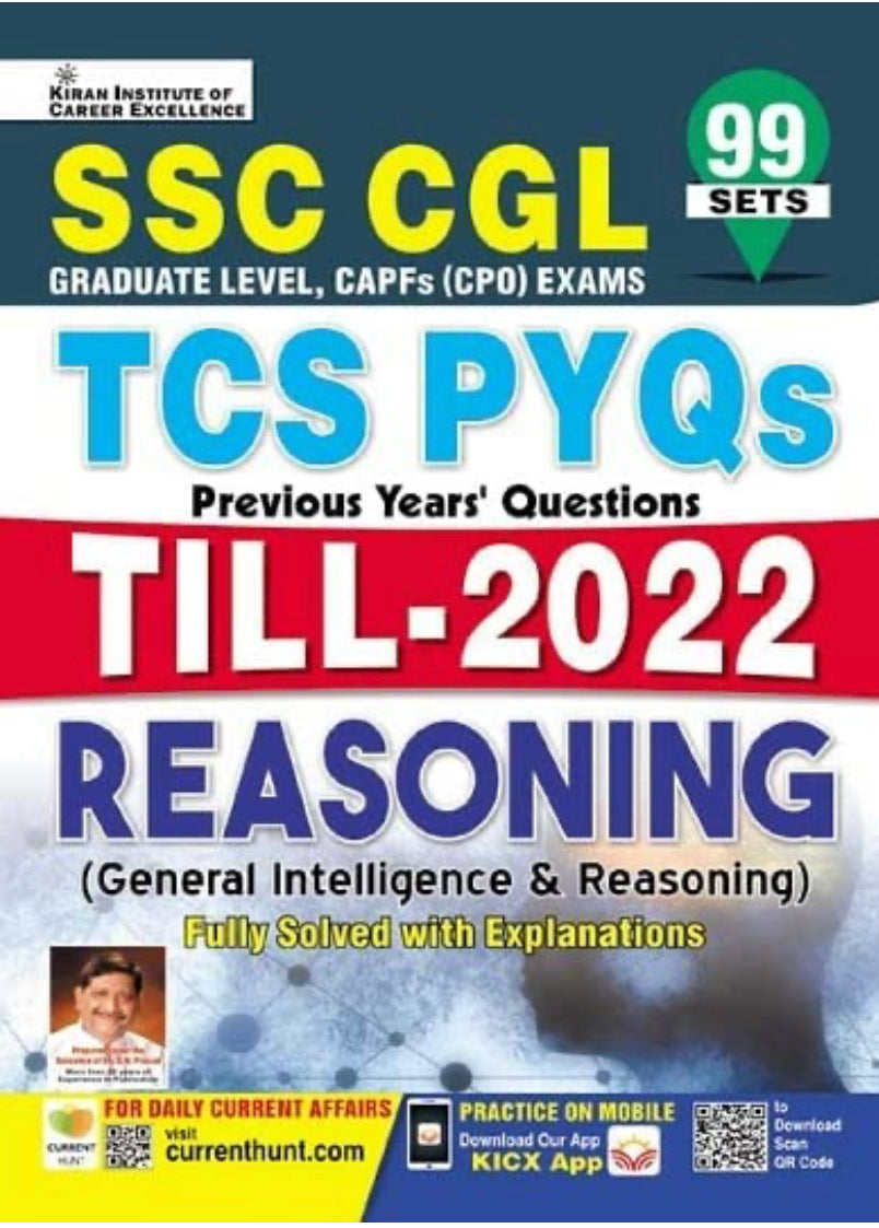 Kiran SSC CGL TCS PYQs Till 2022 Reasoning Solved Papers [ENGLISH MEDIUM] 2022 EDITION