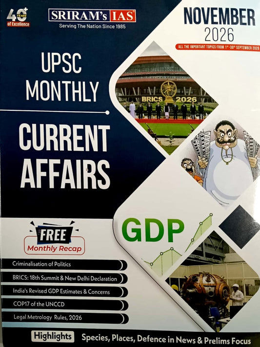 SRIRAM IAS UPSC Monthly November 2026 Current Affairs[English Medium]