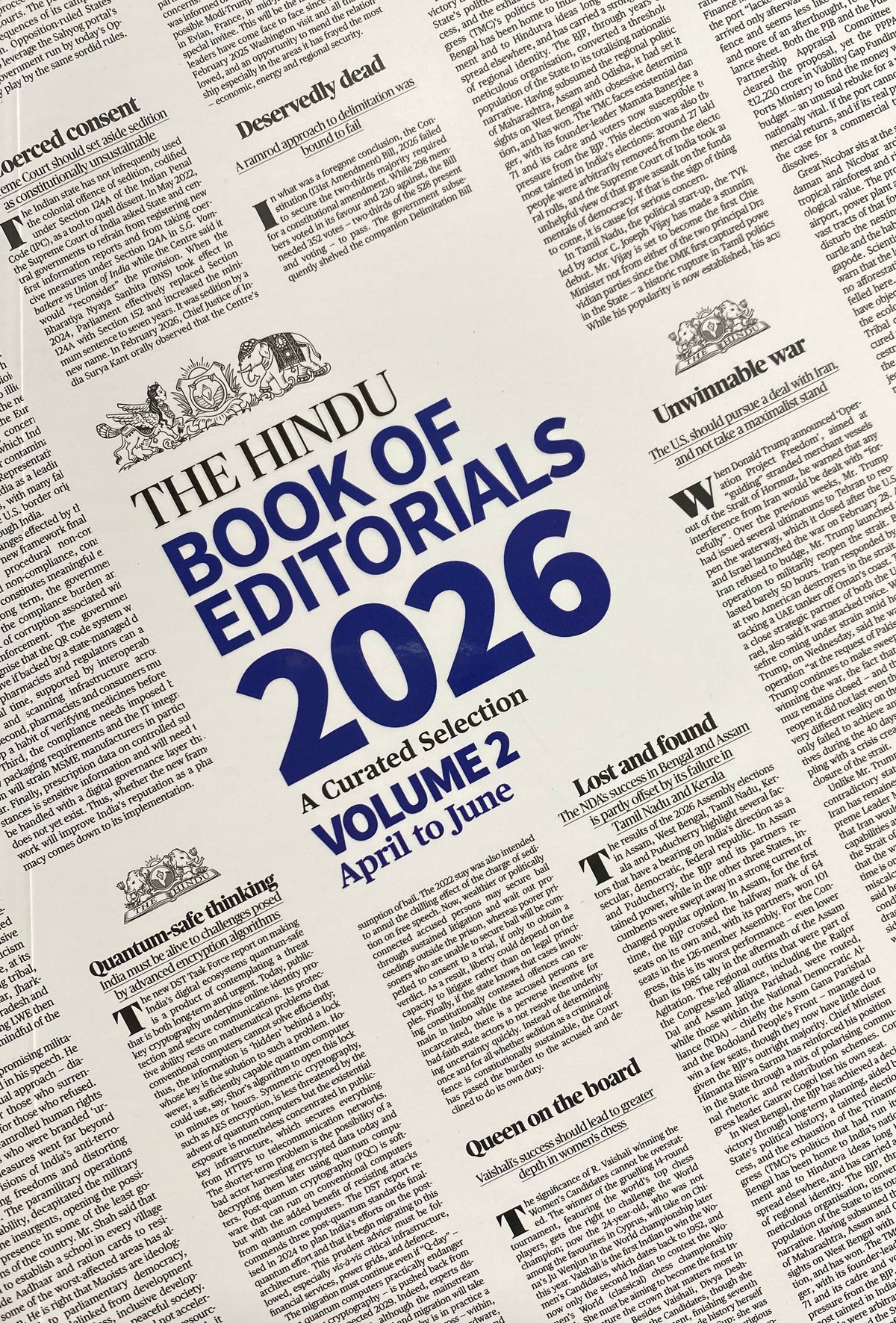 The Hindu Book of Editorials 2026 Volume 2(April-June)[English Medium]