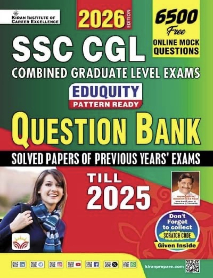 Kiran SSC CGL Question Bank Solved Papers of Previous Years Exam Till 2025 Eduquity Pattern Ready 2026 Edition[English Medium]