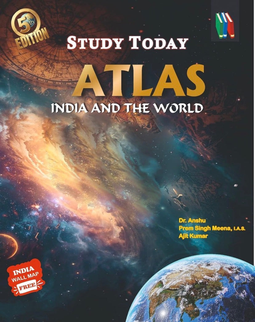 Study Today Atlas India and World 5th Edition[English Medium]