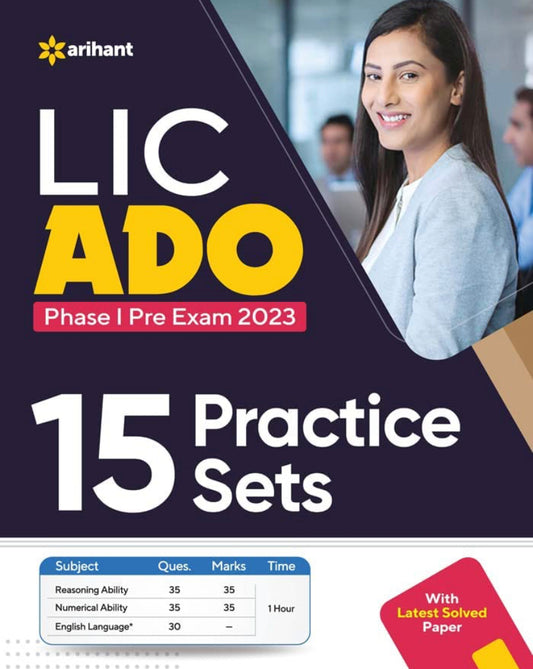 LIC ADO Phase 1 Pre Exam 15 Practice Sets 2023[English Medium] Arihant