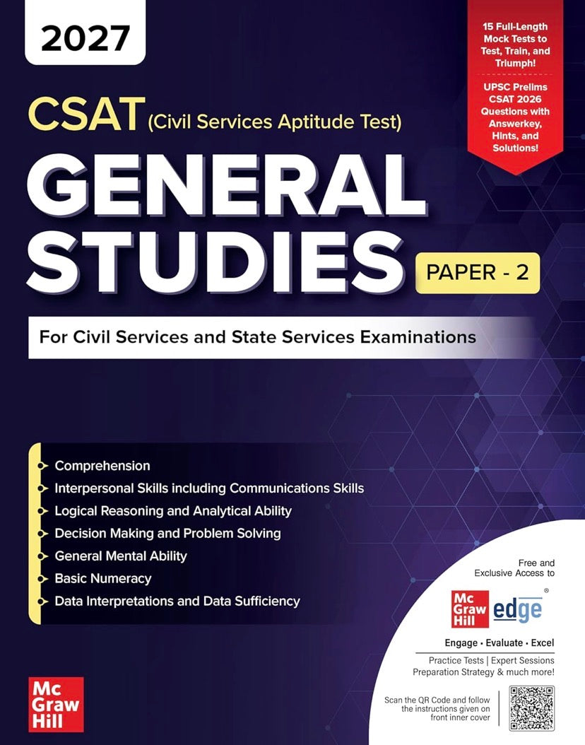 CSAT- General Studies Paper-2 2027 For Civil Services & State Examinations By McGraw Hill[English Medium]