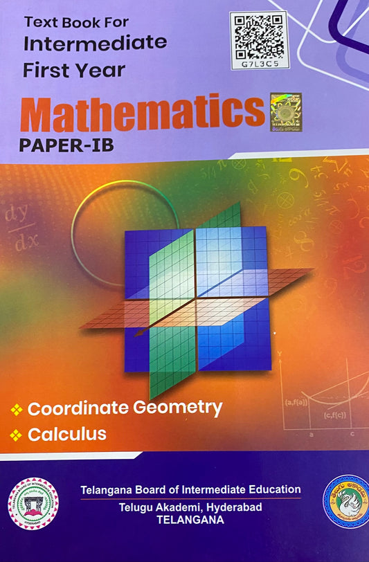 Telugu Akademi Intermediate First Year Mathematics IB [English Medium]