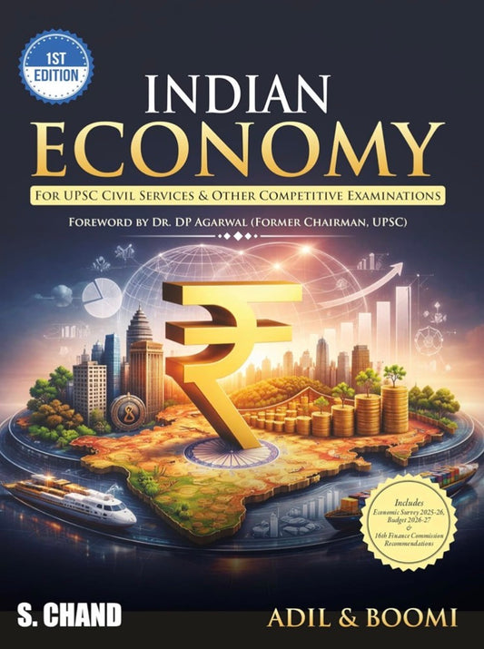 S Chand Indian Economy Book 2026 - 2027 for UPSC Civil Services Exam By Adil & Boomi[English Medium]