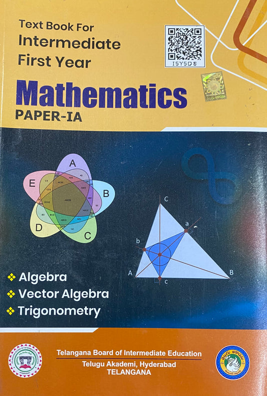 Telugu Akademi Intermediate First Year Mathematics IA[English Medium]