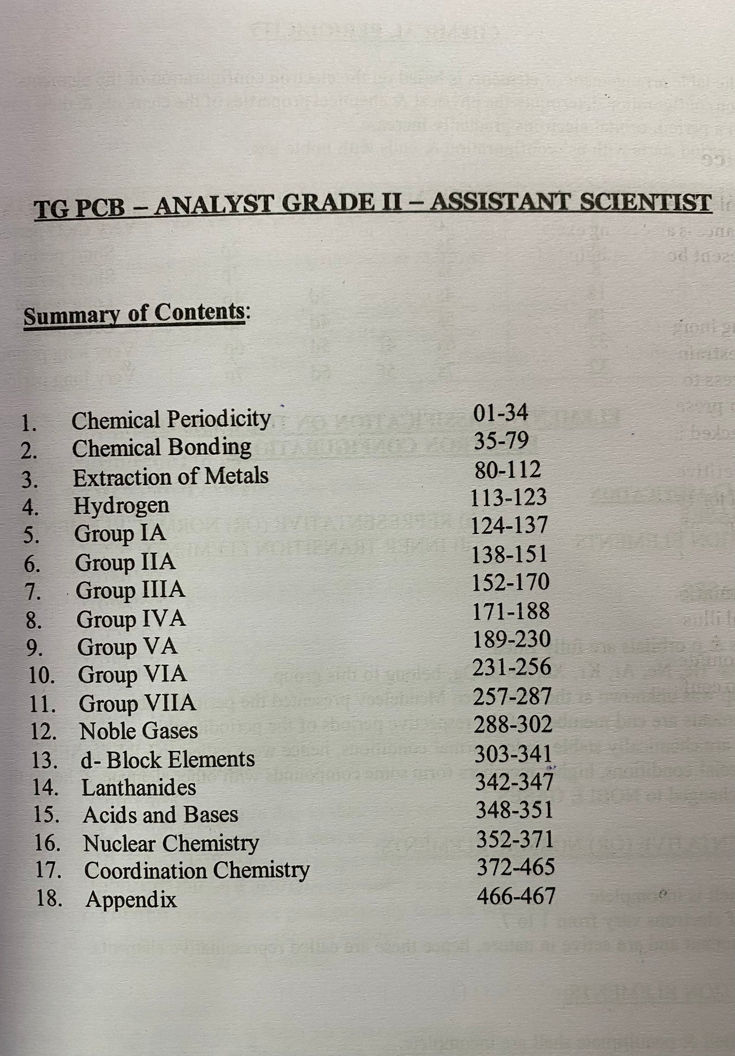 BIOGENESIS TG-PCB Assistant Scientist(Analyst Grade II) Inorganic Chemistry Study Material[English Medium]