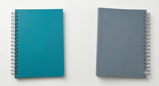 A4 Spiral Notebook Unruled Plain 300 Pages Pack of 2 Set