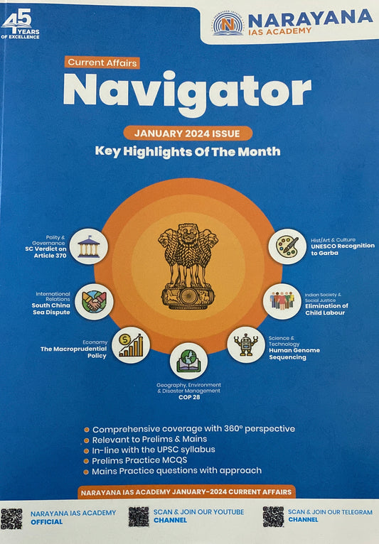 Narayana IAS Academy Current Affairs Navigator January 2024 Issue[English Medium]