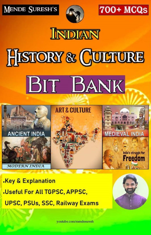 Mende Suresh Indian History & Culture Bit Bank[English Medium]Nov 2024Ed