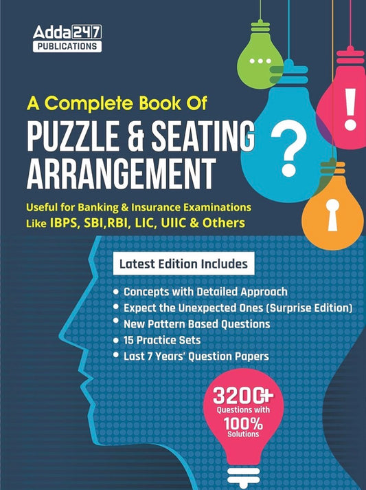 A Complete Book of Puzzles & Seating Arrangement By Adda247 Useful for all Exams[English Medium]