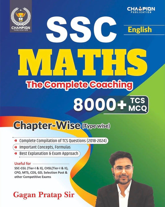 SSC MATHS Chapter + Type + Exam Wise 8000+ TCS MCQ By Gagan Pratap Sir[English Medium]