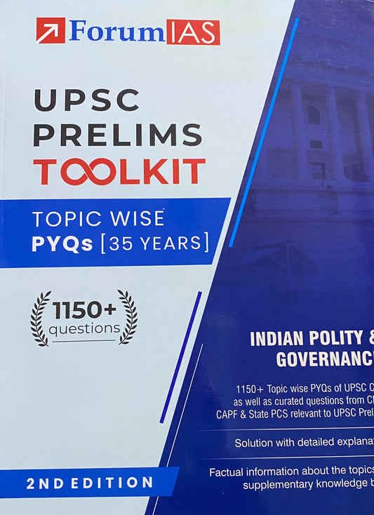 Forum IAS UPSC Prelims Toolkit Indian Polity & Governance Topic wise PYQs [English Medium]