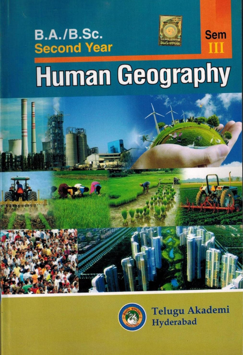 BA/BSC Second Year Human Geography by Telugu Akademi[English Medium]2023Reprint