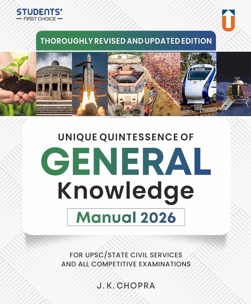 Unique General Knowledge Manual 2026 by J.K. Chopra[English Medium]