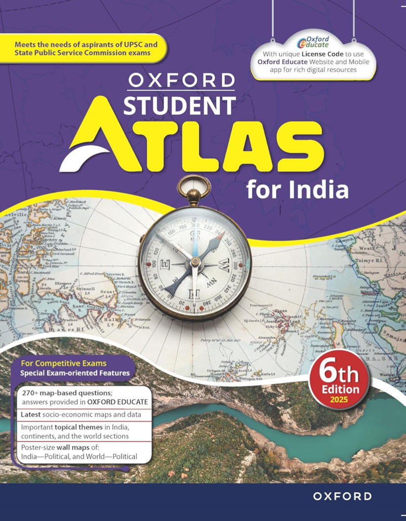 Oxford Student Atlas for India 6th Edition[English Medium]Jan 2025Ed