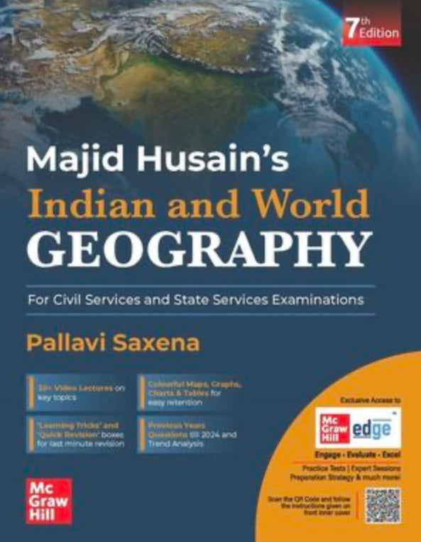 Majid Husain's Indian and World Geography 7th Edition[English Medium]2025Ed