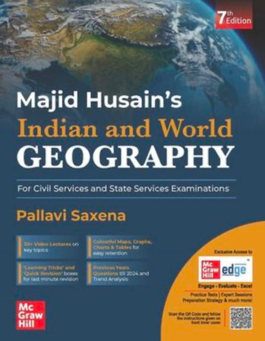 Majid Husain's Indian and World Geography 7th Edition[English Medium]2025Ed