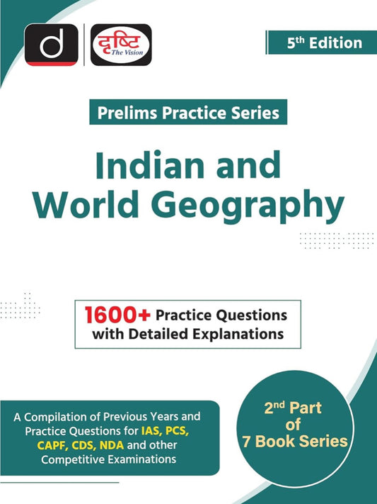 Drishti (PPS-2) Indian And World Geography 5th Edition Prelims Practice Series For 2025 Exams[English Medium]