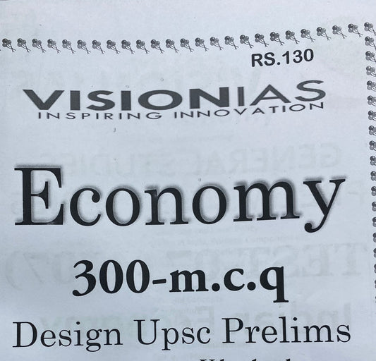 Vision IAS 300 MCQS ECONOMY For UPSC PRELIMS 2025 Exam Xerox Printed Material[English Medium]PHOTOCOPY