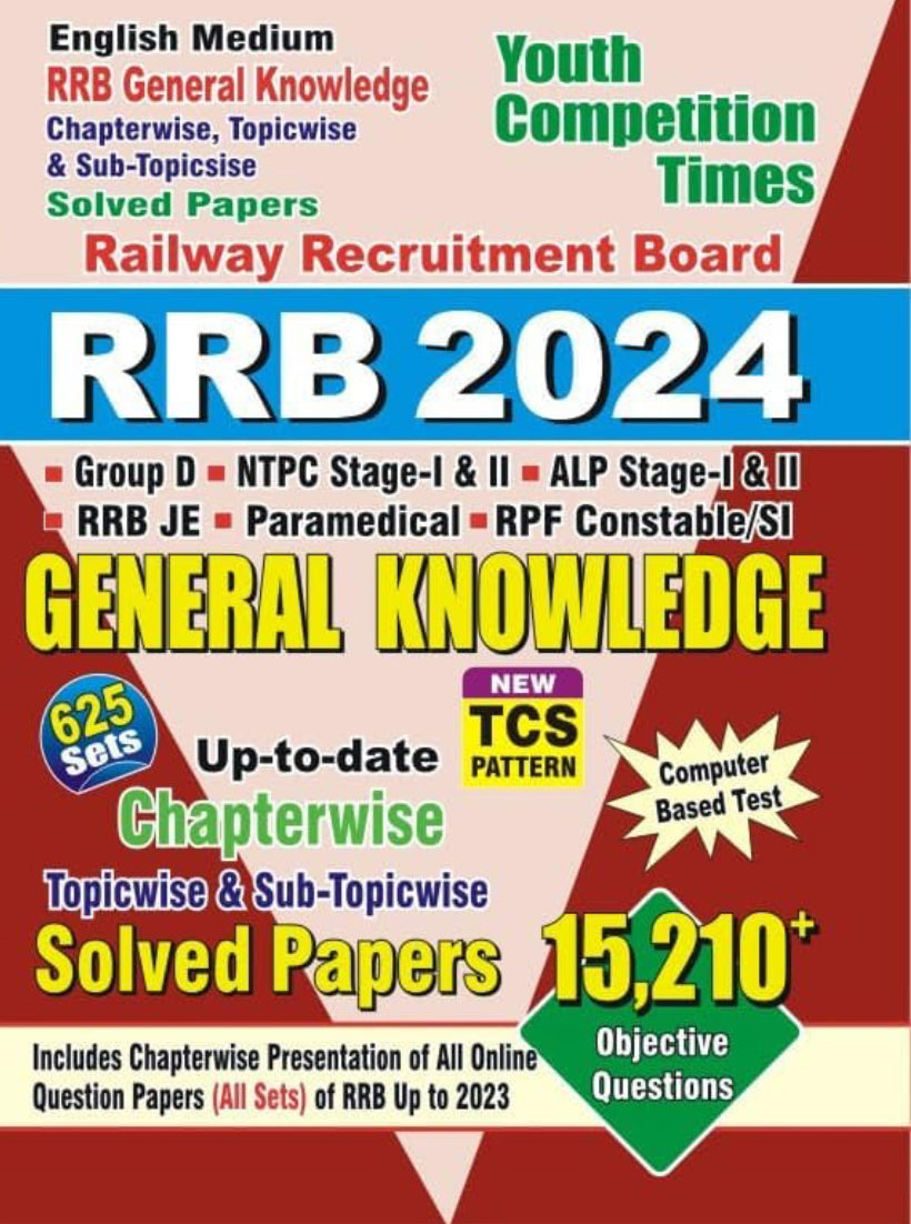 Youth Competition Times RRB General Knowledge Chapterwise Solved Papers[English Medium]2024Ed