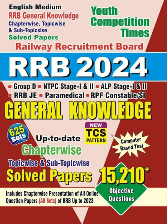 Youth Competition Times RRB General Knowledge Chapterwise Solved Papers[English Medium]2024Ed