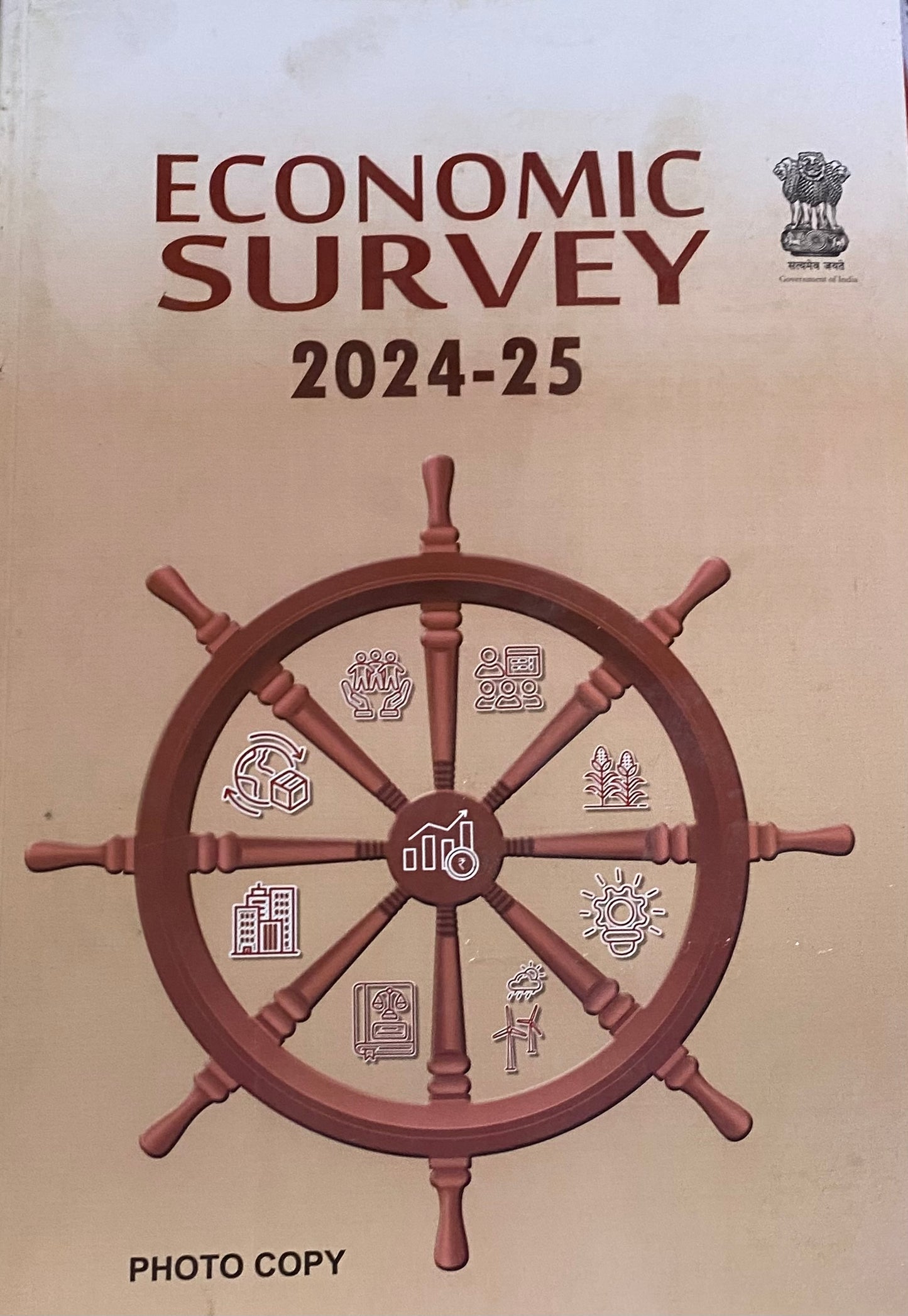 India Economic Survey 2024-2025 Colour Printed Book PHOTOCOPY[English Medium]2025Ed