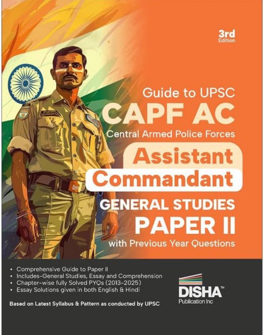 Disha Guide to UPSC CAPF AC Assistant Commandant Descriptive Paper II with Previous Year Questions[English Medium]