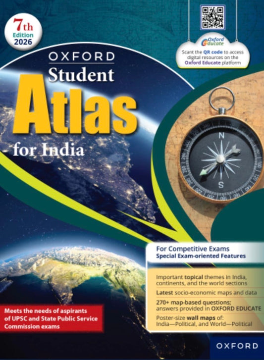 Oxford Student Atlas for India For UPSC and Other Competitive Exams 7th Edition[English Medium]