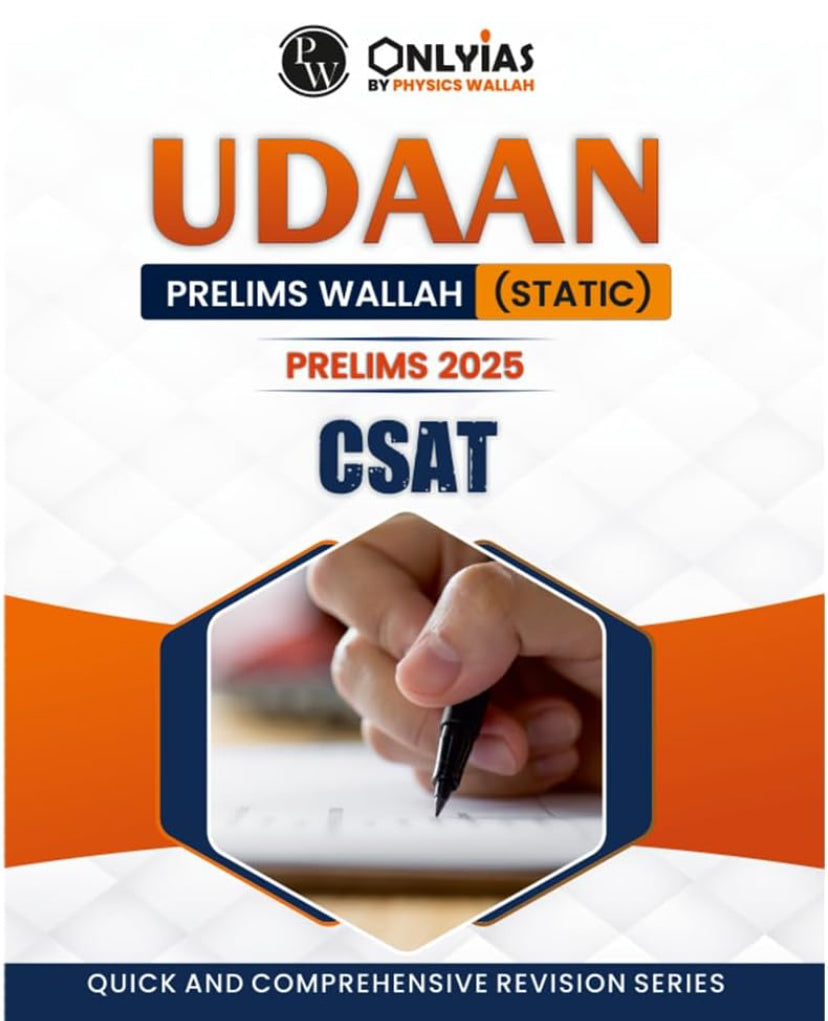 PW UDAAN (Prelims Wallah Static) CSAT For 2025 Exams Quick and Comprehensive Revision Series[English Medium]