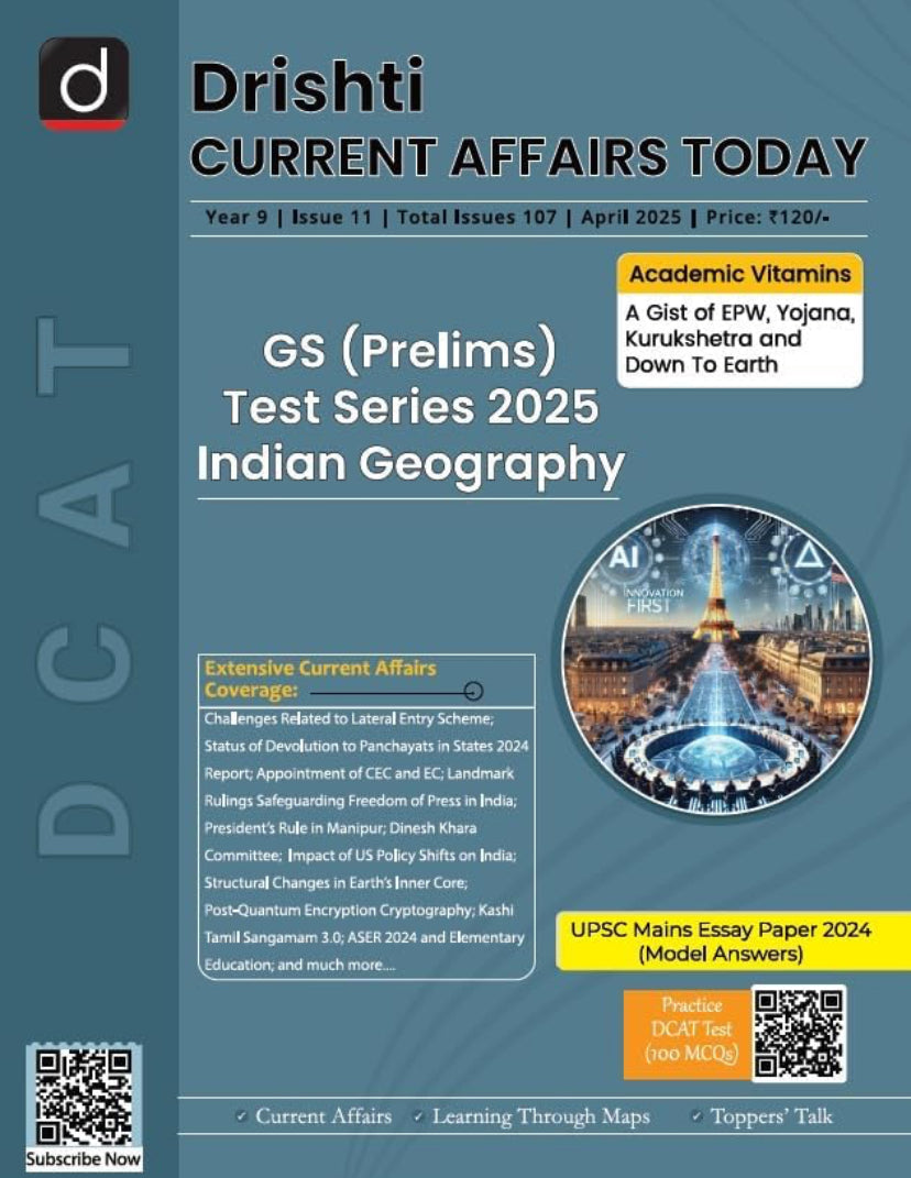 Drishti IAS DCAT April 2025 Current Affairs Today[English Medium]