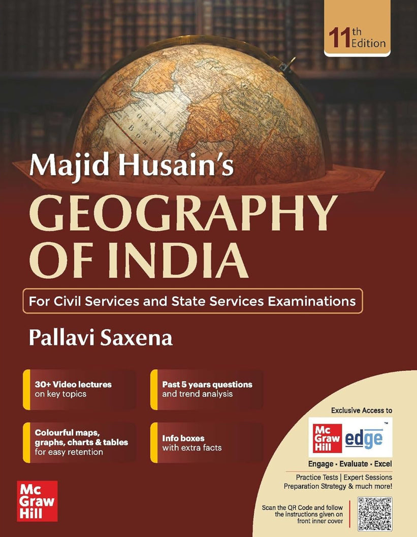 Majid Husain’s Geography of India For Civil Services & State Services Exams 11th Edition[English Medium]2025Ed