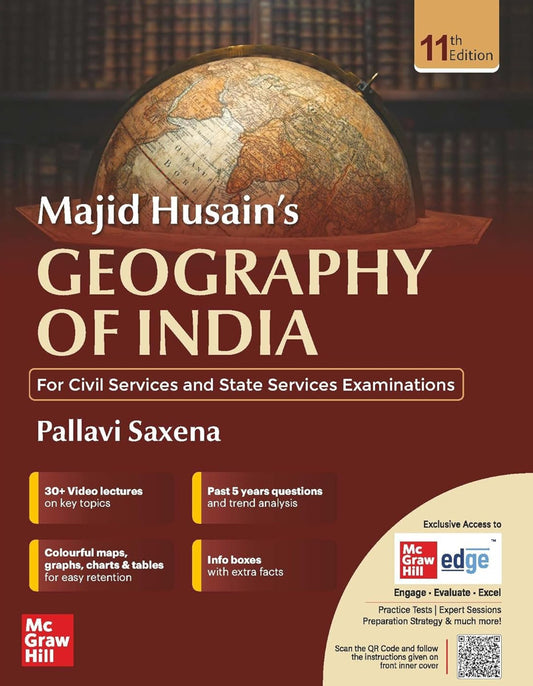 Majid Husain’s Geography of India For Civil Services & State Services Exams 11th Edition[English Medium]2025Ed