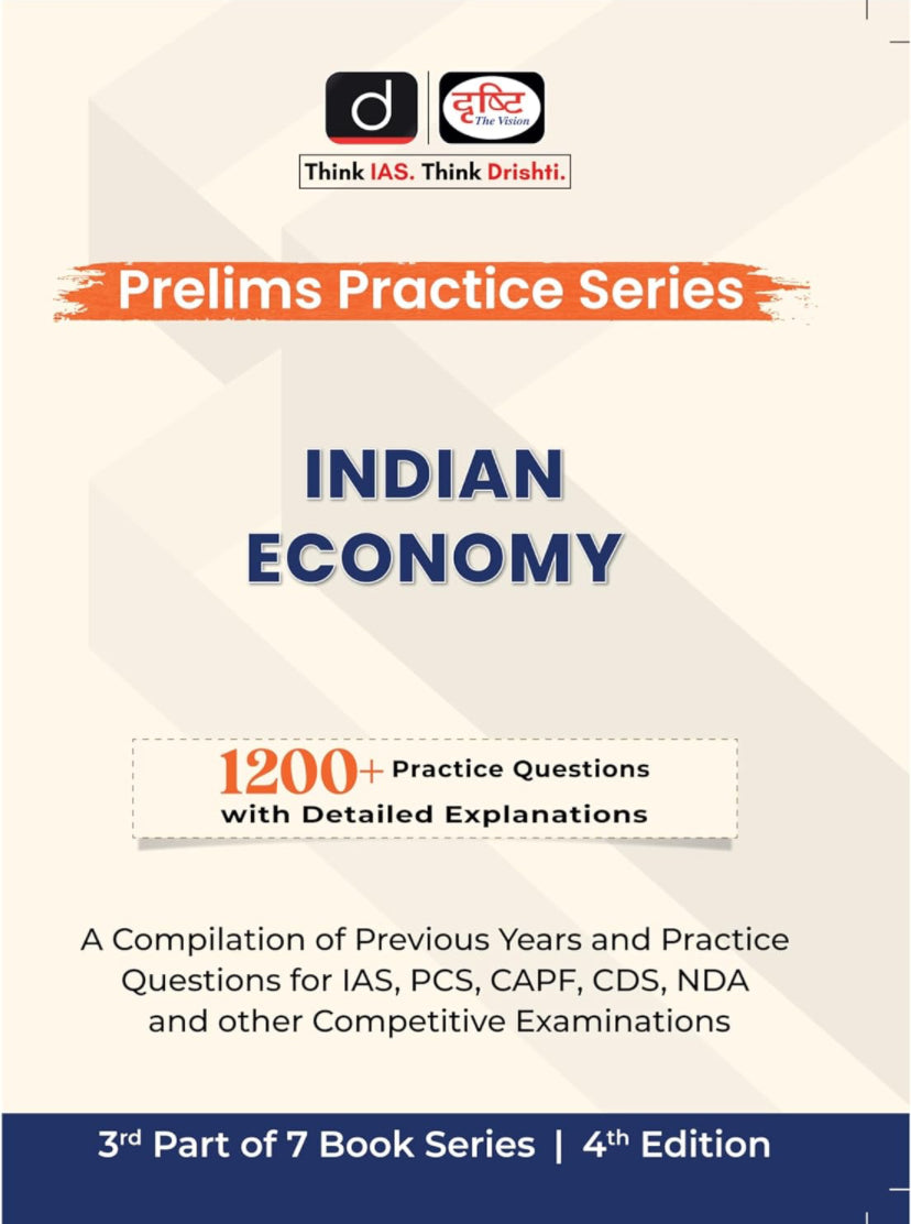 Drishti IAS Prelims 2024 Practice Sets Indian Economy 4th Edition[English Medium]