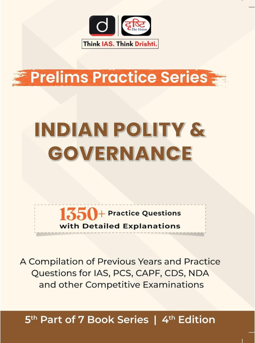 Drishti IAS Prelims 2024 Practice Sets Indian Polity & Governance 4th Edition[English Medium]