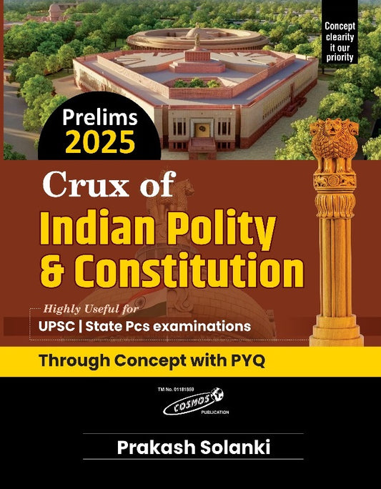Cosmos Prelims 2025 Crux of Indian Polity & Constitution By Prakash Solanki[English Medium]