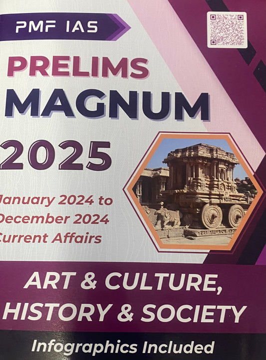 PMF IAS Prelims Magnum 2025 — Art & Culture, History & Society Current Affairs Magazine(January 2024 to December 2024)[English Medium]