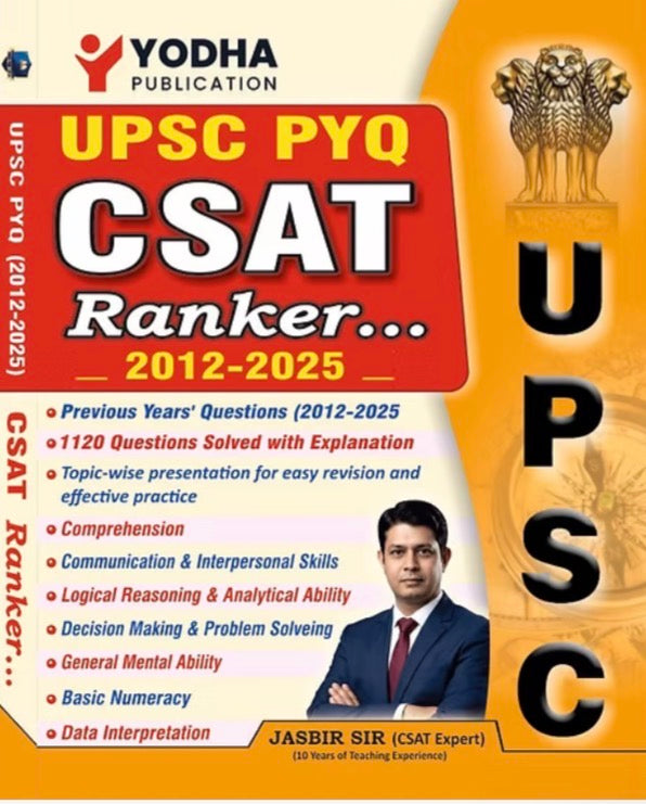 Yodha UPSC PYQ CSAT (2012-2025) Fully Solved[English Medium] – Shopeyard