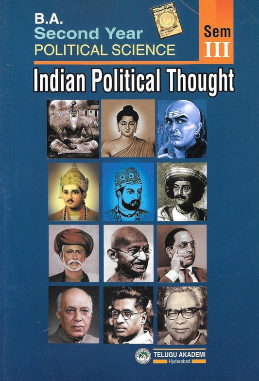 B.A Second Year Political Science Sem III - Indian Political Thought By Telugu Akademi[English Medium]