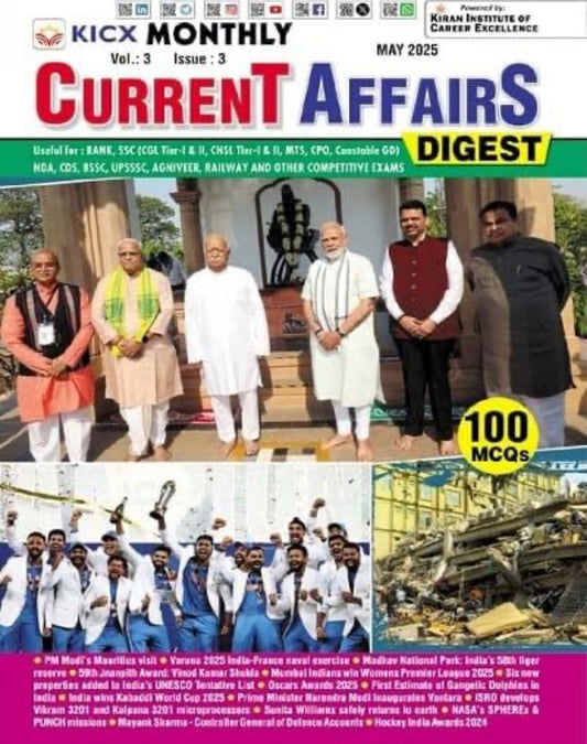 KICX Monthly Current Affairs Digest May 2025 Issue[English Medium]