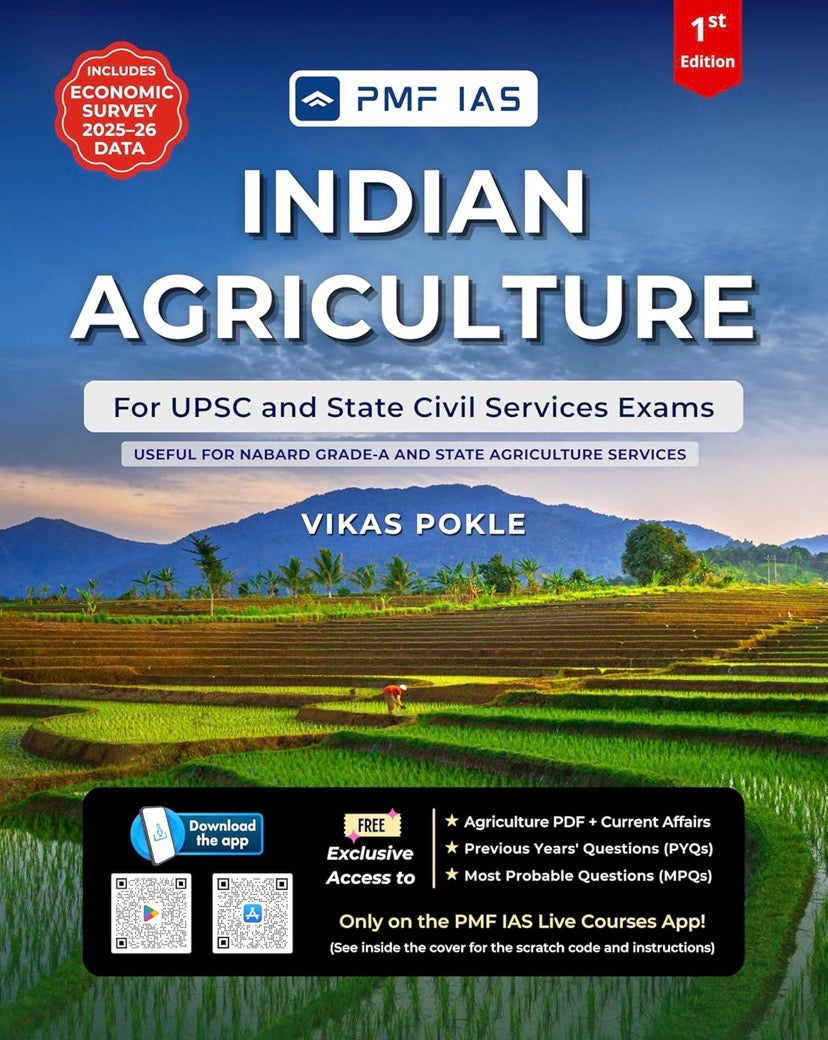 PMF IAS Indian Agriculture for UPSC and State Civil Services Exams By Vikas Pokle[English Medium]
