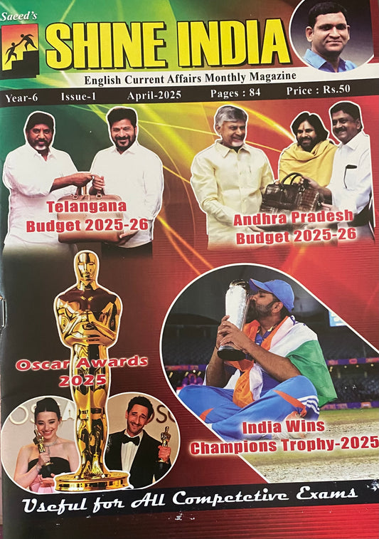 Shine India April 2025 Monthly Magazine [English Medium]