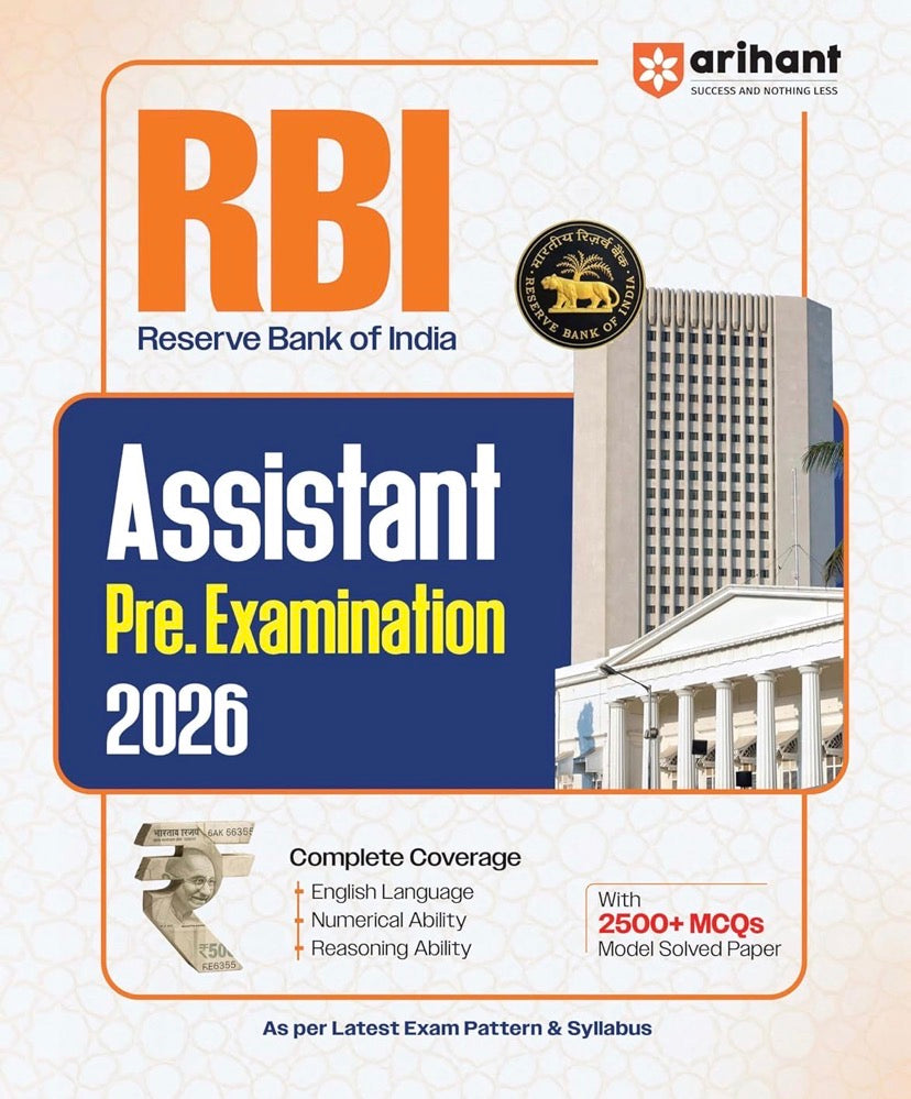 Arihant RBI Assistant Prelims Exam 2026 Complete Coverage[English Medium]