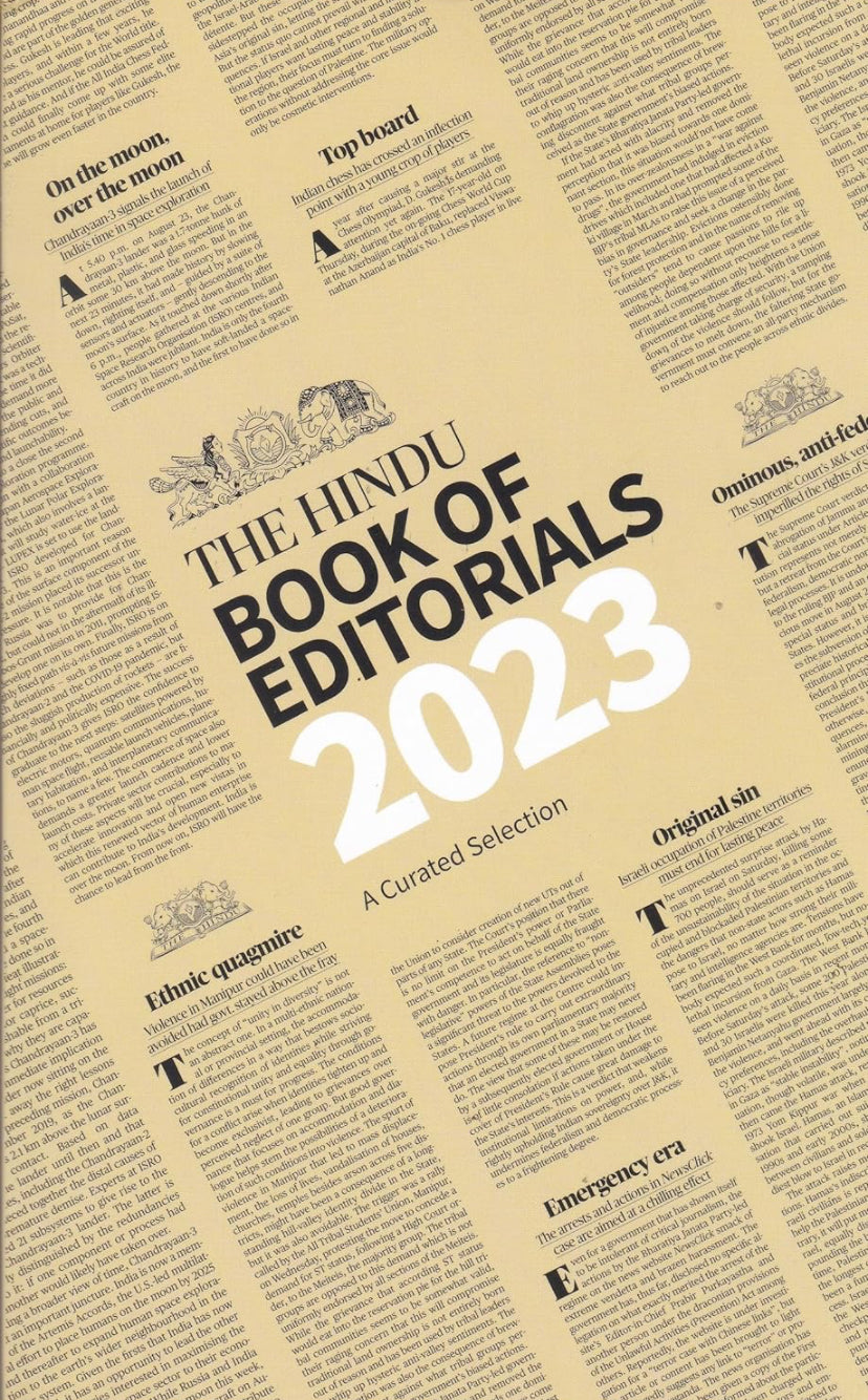THE HINDU BOOK OF EDITORIALS 2023[English Medium]2024Ed