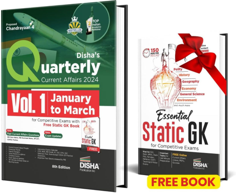 Disha’s Quarterly  Current Affairs 2024 Volume 1(January 2024 to March 2024)[English Medium]2024Ed