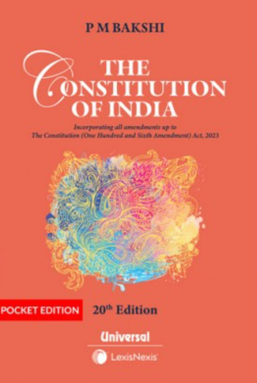 Constitution of India Pocket Edition By PM Bakshi 20th Edition[English Medium]