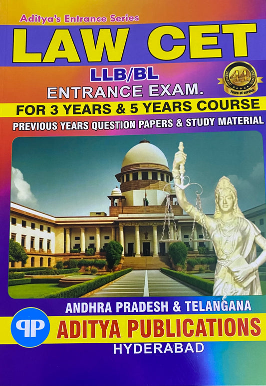 Aditya's LAWCET Entrance Guide For 3years & 5years Andhra Pradesh & Telangana[English Medium]