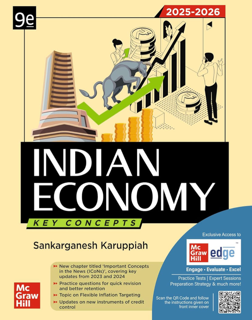 Indian Economy Key Concepts by Sankarganesh Karuppiah(IRS) 9th Edition UPSC CSE 2025-26  Civil Services Exam – Prelims & Mains[English Medium]2025Ed