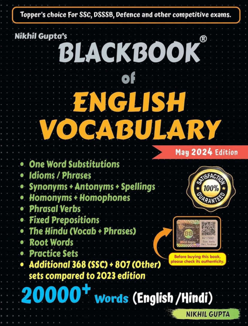 BlackBook of English Vocabulary by Nikhil Gupta May 2024Edition