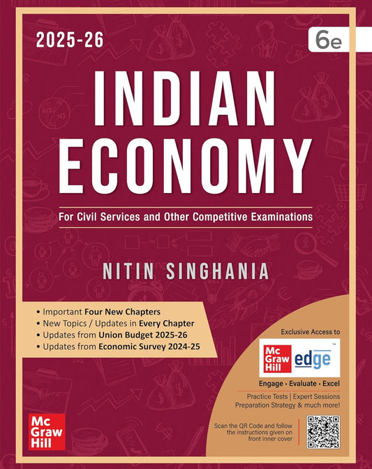 Indian Economy by Nitin Singhania (IAS) for UPSC CSE 2025-26 6th edition[English Medium]2025Ed